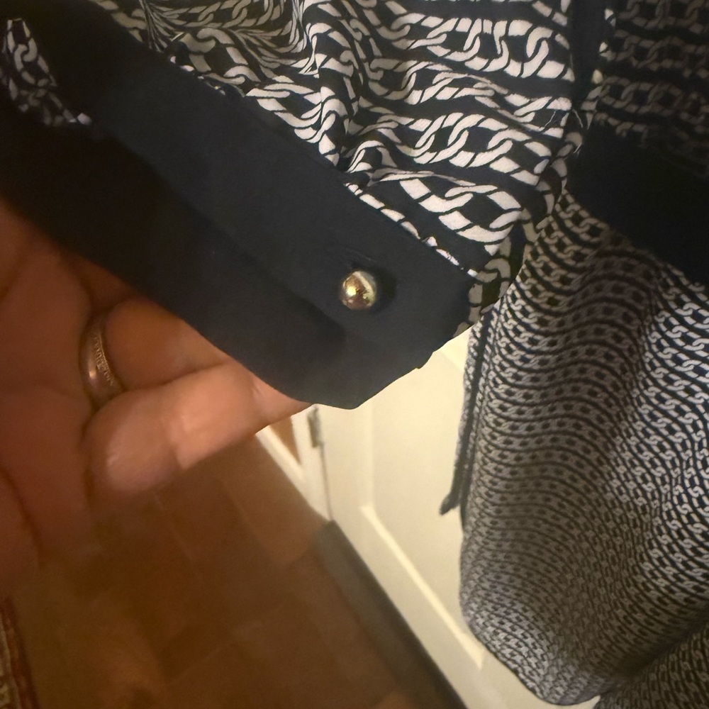 Banana Republic Black & White Patterned Midi Dress - Picture 5 of 8